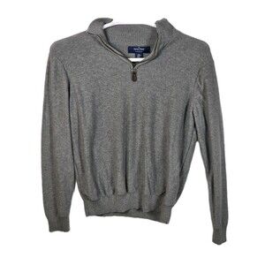 Saville Row London Men's Medium Grey 1/4‎ Zip Pullover